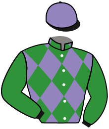 casaque portée par Michel Mlle Mic. jockey du cheval de course PROFUMO DI IENA, information pmu ZETURF