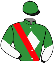 casaque portée par Grandin M. jockey du cheval de course HIDDEN ASSETS, information pmu ZETURF