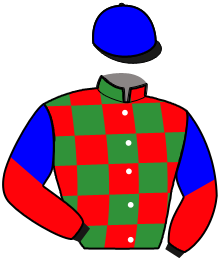 casaque portée par Desmigneux F. jockey du cheval de course ETOILE DU OZ, information pmu ZETURF