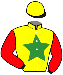 casaque portée par Laboutique S. jockey du cheval de course HELICIO BELLO, information pmu ZETURF