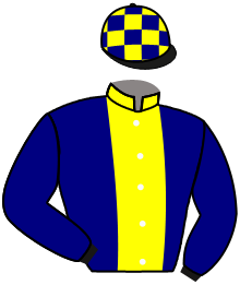casaque portée par Pouchin A. jockey du cheval de course THROUGH THE FLAMES, information pmu ZETURF