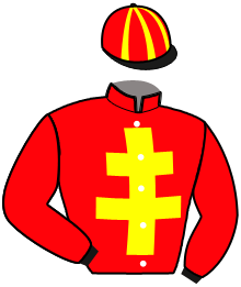 casaque portée par Delahaye Mme Léa jockey du cheval de course KAMELINE, information pmu ZETURF