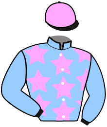 casaque portée par Audebert E. jockey du cheval de course KIMONO DES RACQUES, information pmu ZETURF