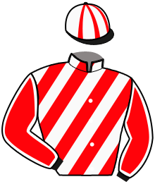 casaque portée par Yvon M. jockey du cheval de course LATINA PENEME, information pmu ZETURF