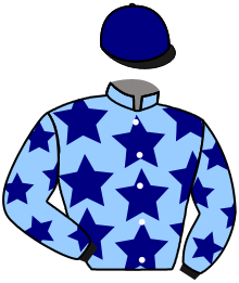 casaque portée par Crastus A. jockey du cheval de course STELLAR JAY, information pmu ZETURF