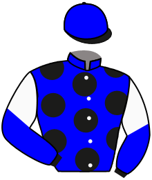 casaque portée par Vanderbeke K. jockey du cheval de course DANCE THE BLUES, information pmu ZETURF