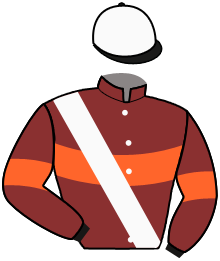 casaque portée par Berge C. jockey du cheval de course ENEI CHOPE, information pmu ZETURF
