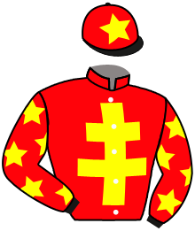 casaque portée par Masson A. jockey du cheval de course FUNAQOOS, information pmu ZETURF