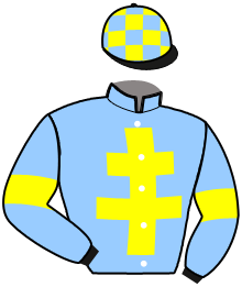 casaque portée par Nivard F. jockey du cheval de course ILLUSION D'AMOUR, information pmu ZETURF