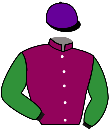 casaque portée par Zuliani L. jockey du cheval de course SAGARRIC, information pmu ZETURF