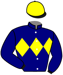 casaque portée par Reveley J. jockey du cheval de course L'AMAZONE, information pmu ZETURF