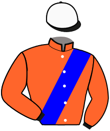 casaque portée par D'haenens N. jockey du cheval de course LUST FOR KYDE, information pmu ZETURF