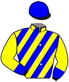 casaque portée par Pierquin N. jockey du cheval de course KISS ME DUSSAC, information pmu ZETURF