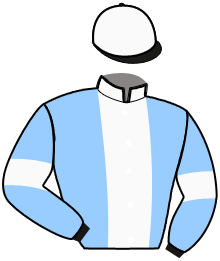 casaque portée par Lemaitre Geo. jockey du cheval de course LARABIEN, information pmu ZETURF