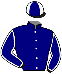 casaque portée par David A. J. jockey du cheval de course LOMBARDIE GIRL, information pmu ZETURF