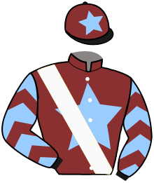 casaque portée par Dubord Rom. jockey du cheval de course NOIRE DESIRE, information pmu ZETURF