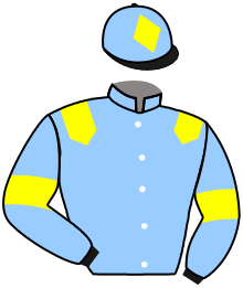 casaque portée par Demuro C. jockey du cheval de course CHA'HORE, information pmu ZETURF