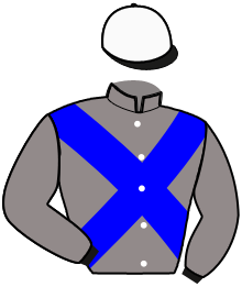 casaque portée par D'haenens N. jockey du cheval de course JINA D'ERPION, information pmu ZETURF