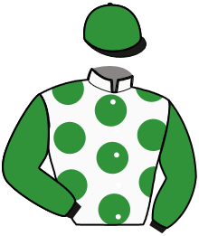 casaque portée par Huygens Mlle H. jockey du cheval de course LADY OF DURBUY, information pmu ZETURF