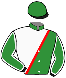 casaque portée par Ricart J. Y. jockey du cheval de course ALONE, information pmu ZETURF