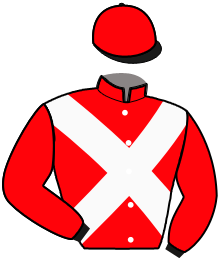 casaque portée par Calo T. jockey du cheval de course IBIS D'AUVRECY, information pmu ZETURF