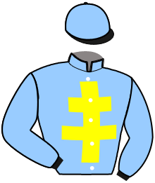 casaque portée par Monclin J. Ph. jockey du cheval de course GERONIMO MATICA, information pmu ZETURF