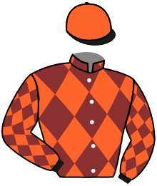 casaque portée par Bourgeais A. jockey du cheval de course HERMANO, information pmu ZETURF