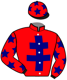 casaque portée par Stefano S. jockey du cheval de course LIGNE BLANCHE, information pmu ZETURF