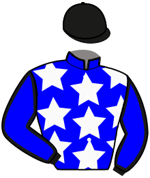 casaque portée par Goetz B. jockey du cheval de course KIMONO WIC, information pmu ZETURF