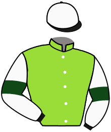 casaque portée par Lemaitre A. jockey du cheval de course KINGSFOLD, information pmu ZETURF