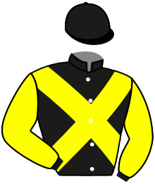 casaque portée par Zuliani L. jockey du cheval de course ALL MOONSHINE, information pmu ZETURF