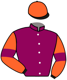 casaque portée par Journiac Tho. jockey du cheval de course ELEGANCE DU RHEU, information pmu ZETURF