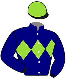 casaque portée par Madamet A. jockey du cheval de course HORS LIMITES, information pmu ZETURF