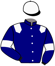 casaque portée par Marie Benj. jockey du cheval de course KELPIE, information pmu ZETURF