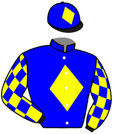 casaque portée par Reveley J. jockey du cheval de course ROI MAGE, information pmu ZETURF