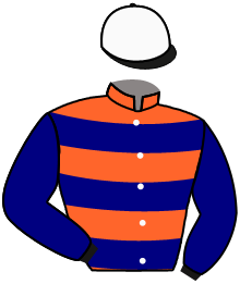 casaque portée par Zuliani A. jockey du cheval de course JUMPER BAIE, information pmu ZETURF
