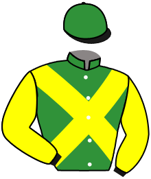 casaque portée par Madamet A. jockey du cheval de course OLAF, information pmu ZETURF
