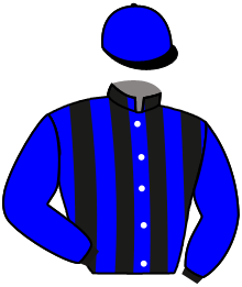 casaque portée par Lepage Axe. jockey du cheval de course CATELLE ROSE, information pmu ZETURF