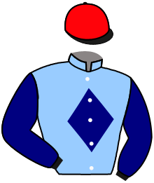 casaque portée par Zuliani L. jockey du cheval de course LADY DU CHENET, information pmu ZETURF