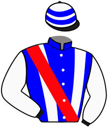 casaque portée par Sanchez Gar. jockey du cheval de course BARACAO, information pmu ZETURF