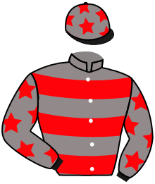 casaque portée par Frost Mlle B. jockey du cheval de course IMBATABLE DU SEUIL, information pmu ZETURF