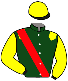 casaque portée par Demuro C. jockey du cheval de course ALVA, information pmu ZETURF
