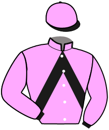 casaque portée par Criado M. jockey du cheval de course KAVALEUR D'ENFER, information pmu ZETURF