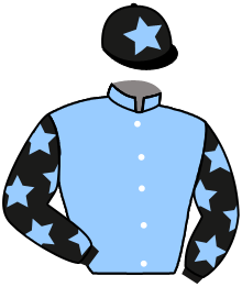 casaque portée par Sias Gio. jockey du cheval de course SPASIMANTE, information pmu ZETURF