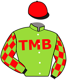 casaque portée par Flandrin B. jockey du cheval de course GAMBISON, information pmu ZETURF