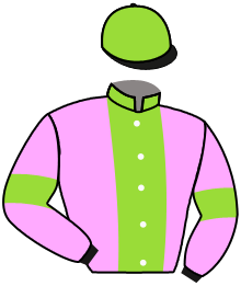 casaque portée par Flandrin B. jockey du cheval de course RAIKE, information pmu ZETURF