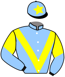 casaque portée par Lebouc Hug. jockey du cheval de course MAGIC DES ROSES, information pmu ZETURF