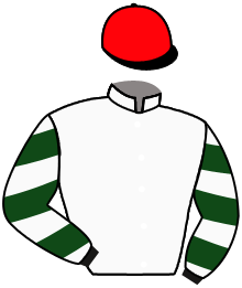 casaque portée par Demuro C. jockey du cheval de course AMEDRAS, information pmu ZETURF