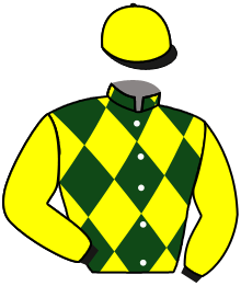 casaque portée par Pouchin A. jockey du cheval de course LANAKEN, information pmu ZETURF
