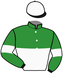 casaque portée par Van Den Putte Jr J. jockey du cheval de course KORONA DU CHIFFRES, information pmu ZETURF